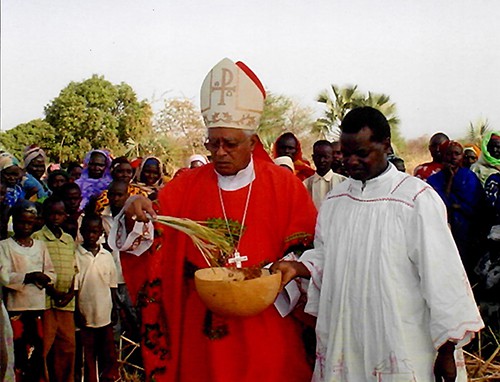  Bishop Macram Gassis, mccj celebrates Palm Sunday Mass in the Nuba Mountains of Sudan. 